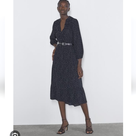 Zara polka dot casual dress size S - Picture 2 of 8